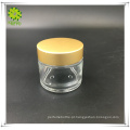 70g vidro cosméticos jar garrafa sono máscara recipiente creme para o rosto jarra com tampa de ouro